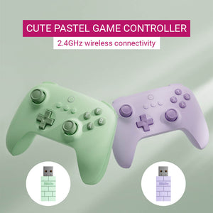2.4GHz Wireless Cute Pastel Gamepad Vibration Turbo PC Steam