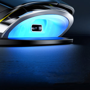 2.4GHz Wireless Futuristic Motorsport Mouse 4800 DPI RGB Backlight Front Picture