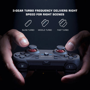 2.4GHz Wireless Modern Gamepad Double Motor Vibration Adjustable Turbo Mode