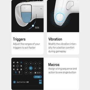 2.4GHz Wireless Pastel Goth Gamepad Vibration Charging Dock Macro Features
