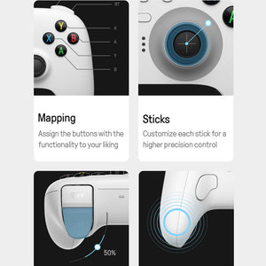 2.4GHz Wireless Pastel Goth Gamepad Vibration Charging Dock Macro Features