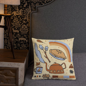 Autumn Cozy Food Utensil Set Throw Cushion Bedroom Decor