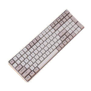 Beige 2.4GHz Wireless Cozy Double Color Mechanical Keyboard Gasket Structure