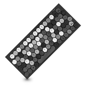 Black Bluetooth 5.1 Mini Multi-Color Hexagonal Keyboard Membrane Multimedia