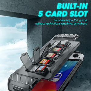Black Nintendo Switch OLED Protective Case Built-In Card Storage