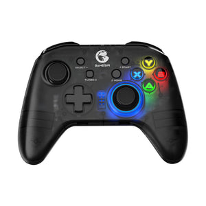 Black RGB 2.4GHz Wireless Mobile Controller Vibration Tri-Mode Macro