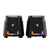 Black RGB Mini 2.0 Speakers USB 3.5mm Jack In-Line Volume Control