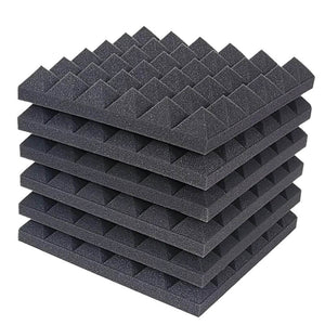 Black Studio Wall Sound Absorption Foam Soundproof Streamer Room