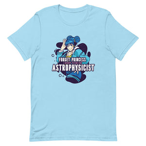 Blue Astrophysicist Double Pom Pom Blue Hair Girl Tee