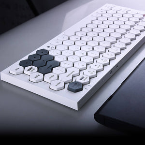 Bluetooth 5.1 Mini Multi-Color Hexagonal Keyboard Membrane Multimedia Picture