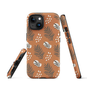 Brown Green Plant Leaf Seed iPhone 15 Rugged Case Picture