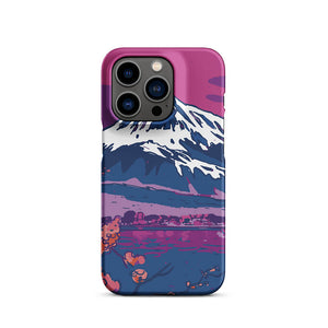 Cartoonish Art Japanese Fuji Mountain iPhone 14 Pro Snap Case