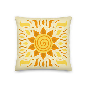 Cel-Shading Art Toon Sun Throw Pillow 18x18"