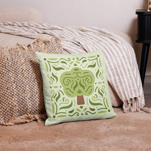 Cel-Shading Art Toon Tree Throw Pillow Room Decor