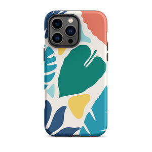 Colorful Modern Nature Plant Leaves iPhone 14 Pro Max Robust Case