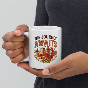 Cozy Cartoon Medieval City Mug Adventurer Journey 11oz Mockup