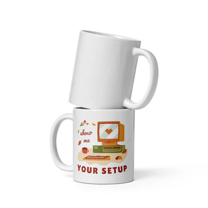 Cozy Desktop Computer Setup Showcase Mug Coffee Cup 11oz Full View