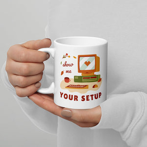 Cozy Desktop Computer Setup Showcase Mug Coffee Cup 11oz Mockup