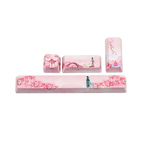 Flowery Traditional Garden PBT Keycaps Customized Keyboard Keys