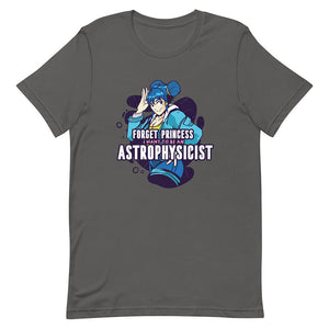 Gray Astrophysicist Double Pom Pom Blue Hair Girl Tee