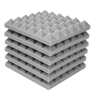 Gray Studio Wall Sound Absorption Foam Soundproof Streamer Room