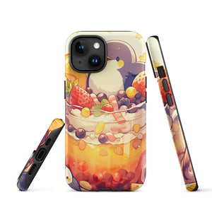 Happy Auk Fruity Bubble Tea iPhone 15 Tough Case Picture
