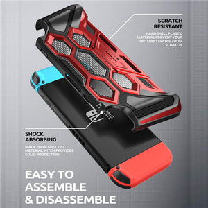 Hexagonal Nintendo Switch Rugged Protective Case Grip Cover Features