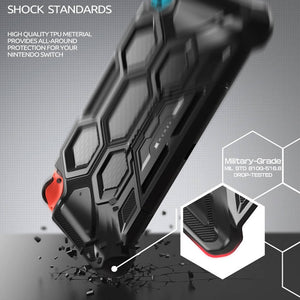 Hexagonal Nintendo Switch Rugged Protective Case Grip Cover Shock Resistance