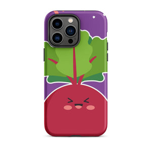 Kawaii Childish Personified Radish Face iPhone 14 Pro Max Rugged Case
