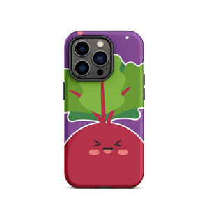 Kawaii Childish Personified Radish Face iPhone 14 Pro Rugged Case