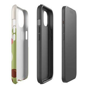 Kawaii Happy Face Bubble Tea iPhone 15 14 Rugged Case Double-Layer