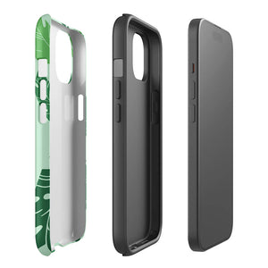 Lovely Happy Floral Jungle Lion iPhone 15 Rugged Case Double-Layer