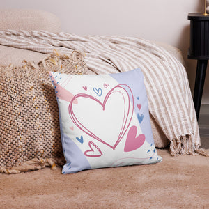 Lovely Relaxing Pastel Heart Throw Pillow Picture