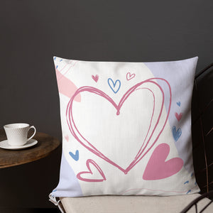 Lovely Relaxing Pastel Heart Throw Pillow Picture