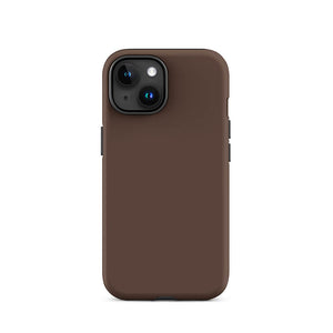 Minimalist Cozy Brown Coffee Monochrome iPhone 15 Tough Case