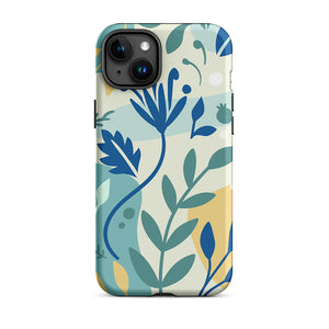 Modern Green Plant Leaf Bud iPhone 15 Plus Tough Case