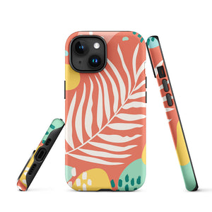 Multi-Color Oversized Plant Leaf iPhone 15 Robust Case Picture