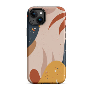 Multi-Colored Soft Abstract Shapes iPhone 15 Plus Robust Case
