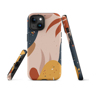 Multi-Colored Soft Abstract Shapes iPhone 15 Robust Case Picture