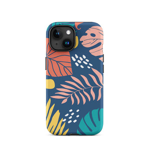 Multi-Shade Modern Plant Leaves iPhone 15 Robust Case