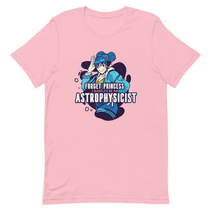 Pink Astrophysicist Double Pom Pom Blue Hair Girl Tee