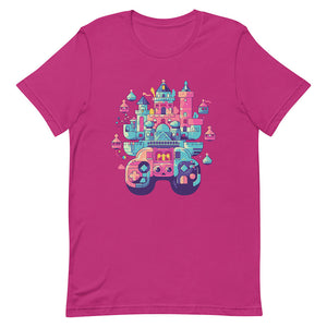 Pink Platform Fantasy Enchanted Castle Gamepad Control Tee