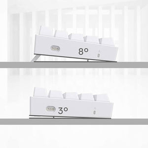RGB Backlight Modern White Mechanical Keyboard Slim USB Angle Inclination