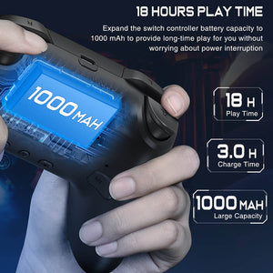 RGB Black Bluetooth Gamepad Vibration Turbo Macro Switch Battery Capacity