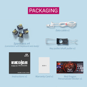 RGB Slim Gradient Color Mechanical Keyboard USB Gasket Structure Packaging