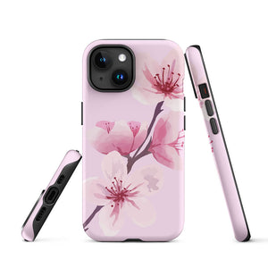 Seasonal Blooming Sakura Flower Branch iPhone 15 Robust Case Picture