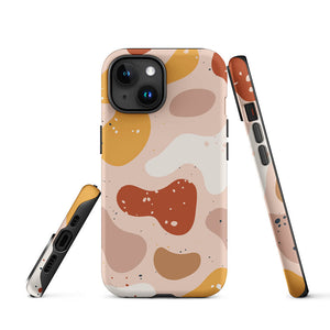 Soft Color Modern Abstract Shapes iPhone 15 Robust Case Picture