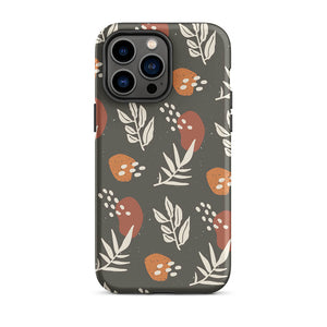 Soft Grayish Green Plant Leaf Seed iPhone 14 Pro Max Case