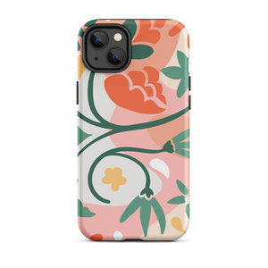 Soft Modern Flat Flower Petal iPhone 14 Plus Tough Case