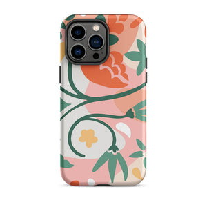 Soft Modern Flat Flower Petal iPhone 14 Pro Max Tough Case